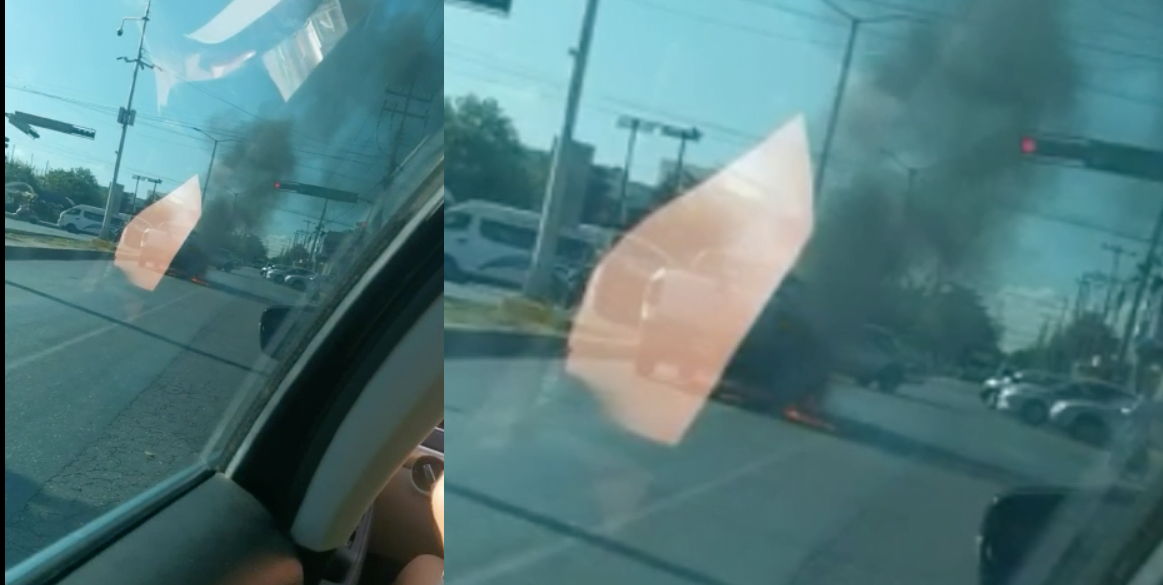 Se incendia automóvil en Kabah y Niños Héroes en Cancún