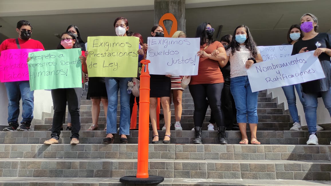 Protestan trabajadores del Poder Judicial en Playa del Carmen