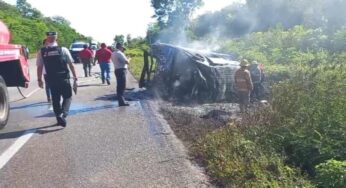 Un muerto y 7 heridos: Incendio en carretera a Bacalar