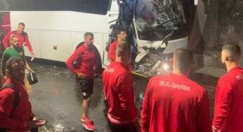 Selección de Bulgaria sufre accidente en su autobús