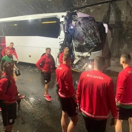 selección de Bulgaria sufre accidente