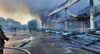 Misil Ruso impacta centro comercial con más de mil personas