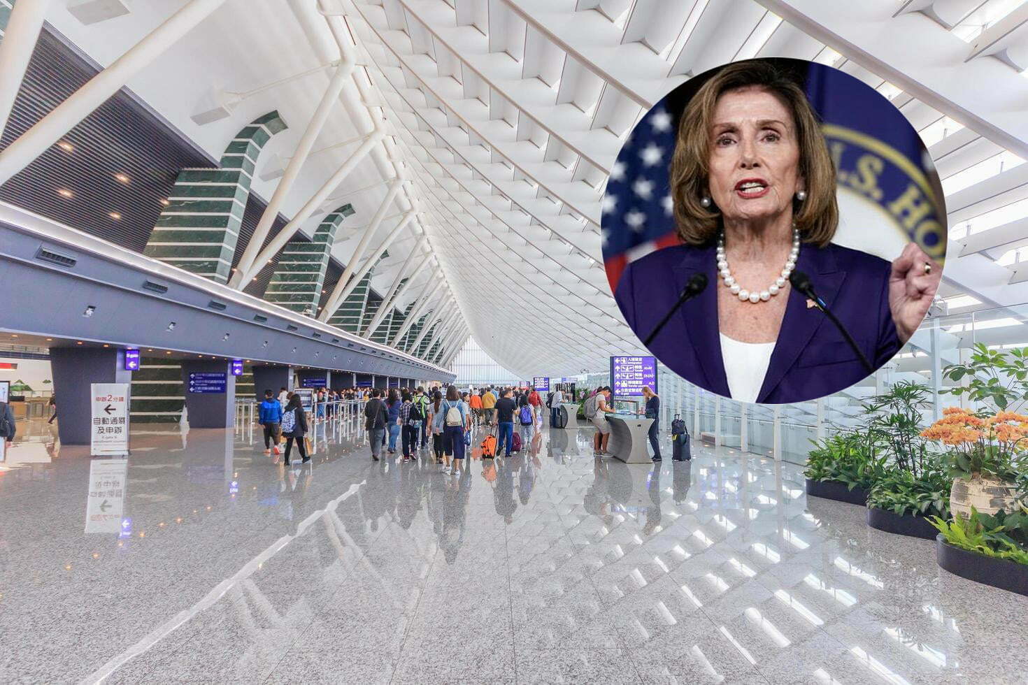 Amenazan con bomba en aeropuerto si Pelosi visita Taiwán
