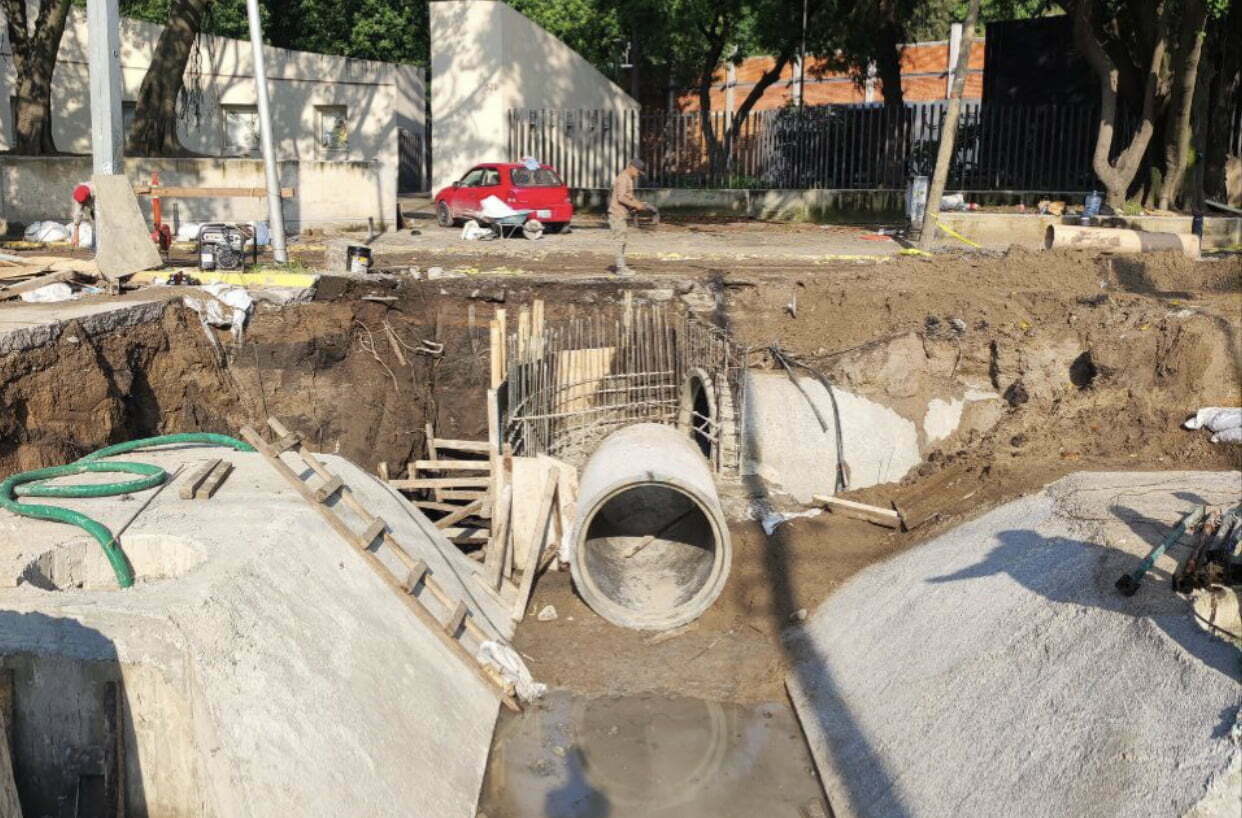 Colector pluvial de San Carlos terminado casi en su 90%
