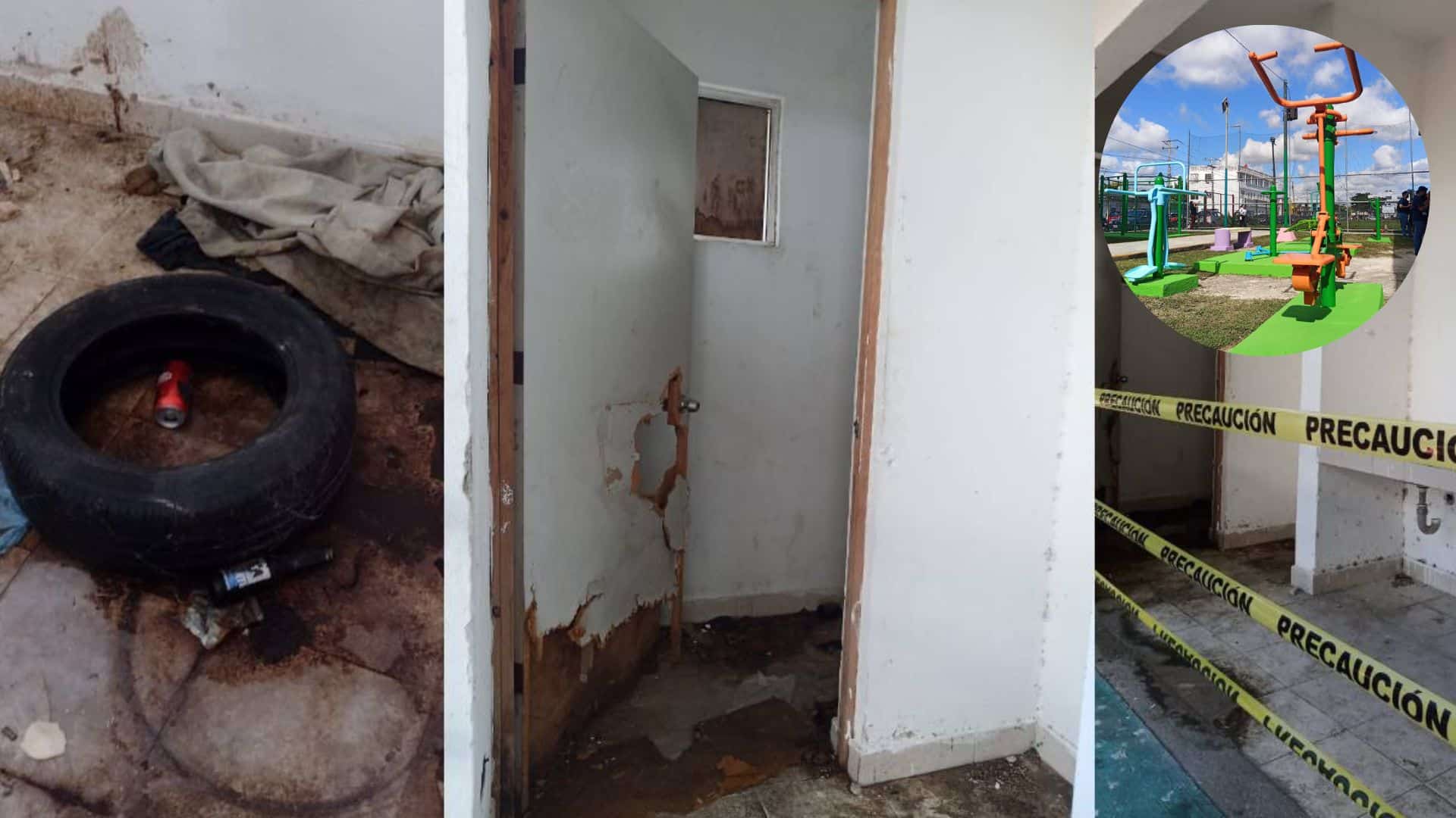 Rehabilitan a ‘medias’ parque de la región 232 en Cancún