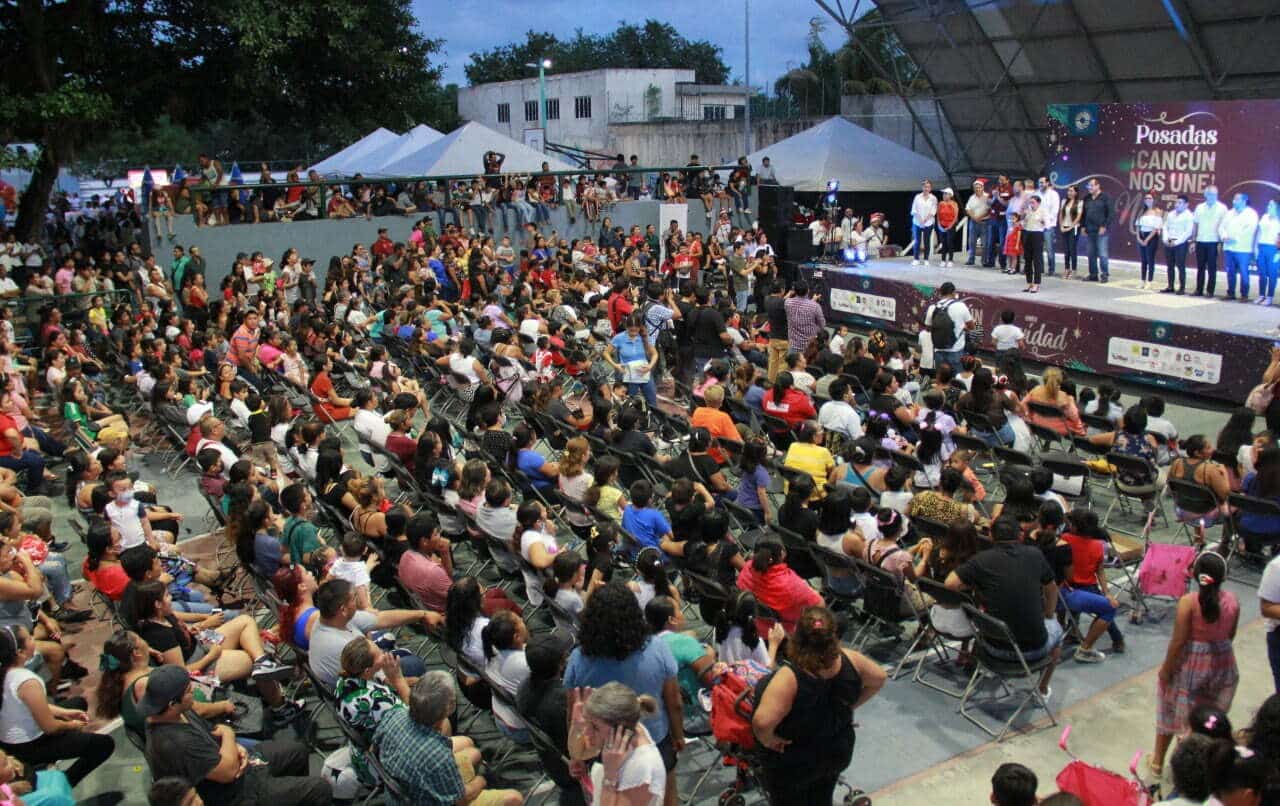 Cerca de 6 mil ciudadanos han disfrutado de las posadas “Cancún nos une esta Navidad”