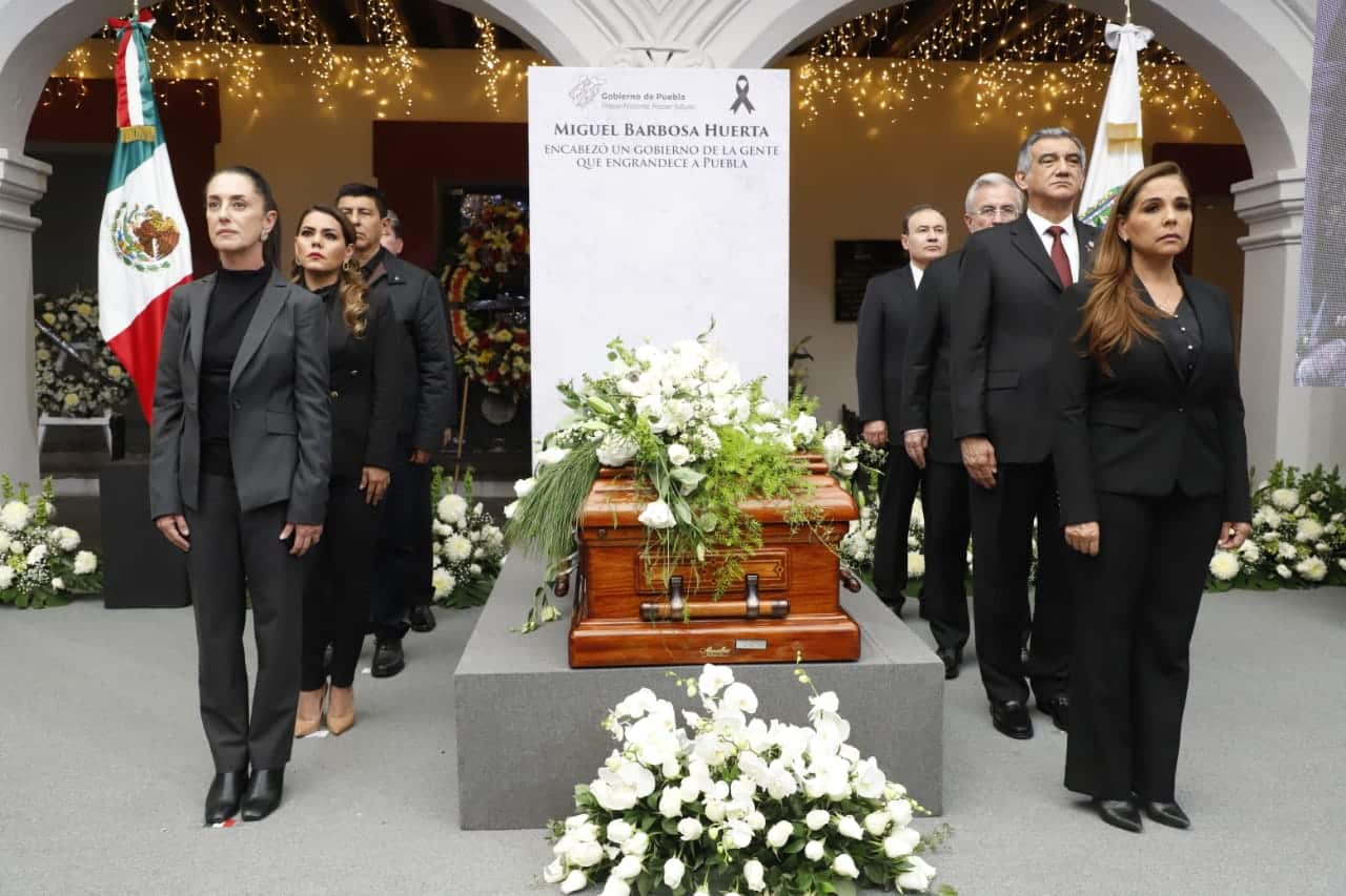Despide Mara Lezama a Miguel Barbosa Huerta en Puebla
