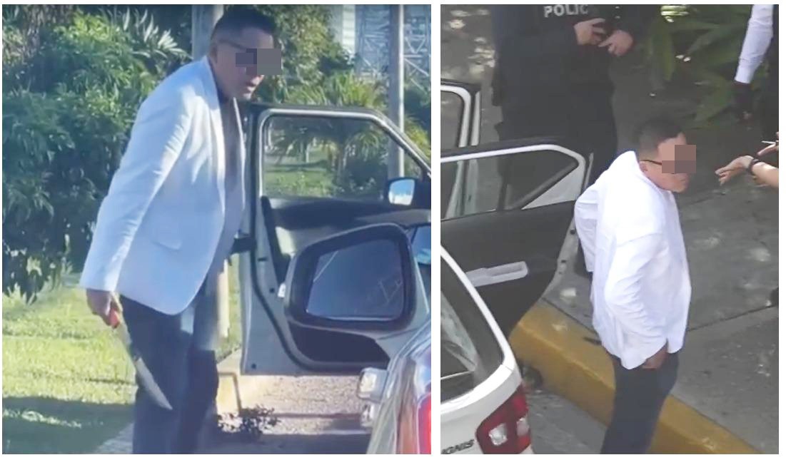 Detienen a ex juez por agredir con machete a una mujer