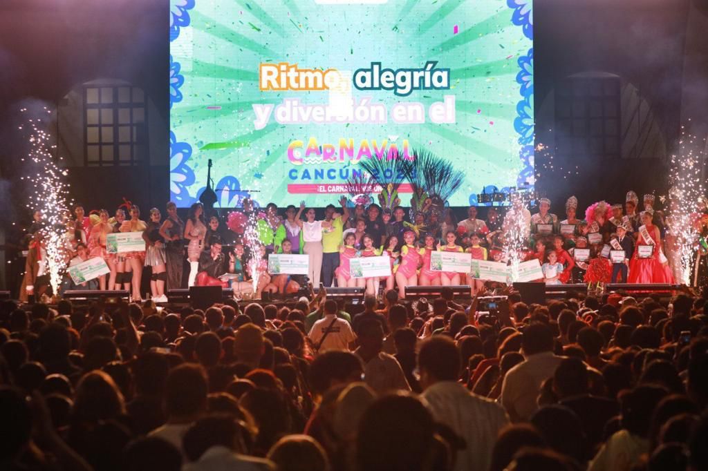 Más de 75 mil personas disfrutaron del carnaval Cancún 2023