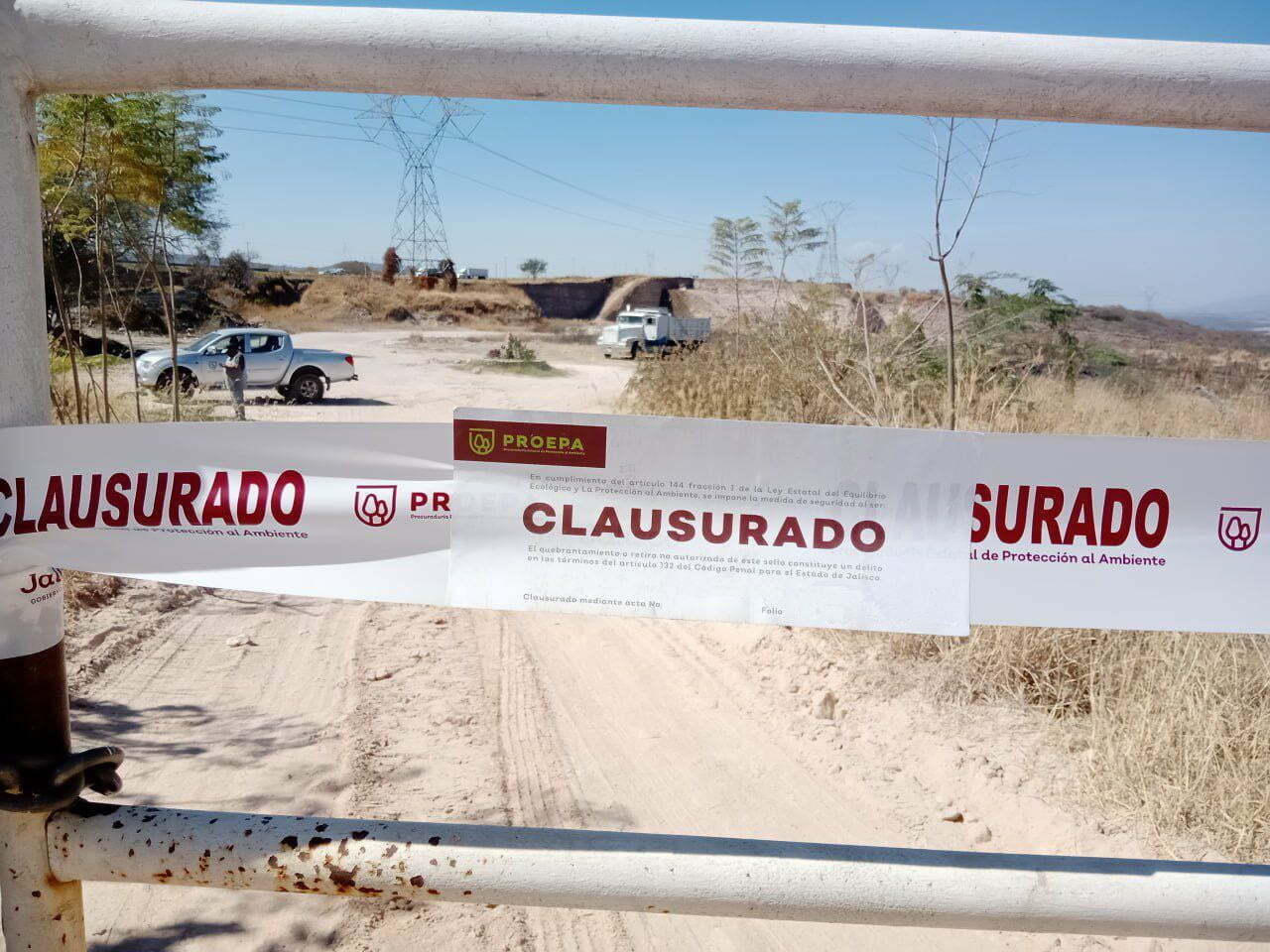 Clausuran banco de material geológico por irregularidades