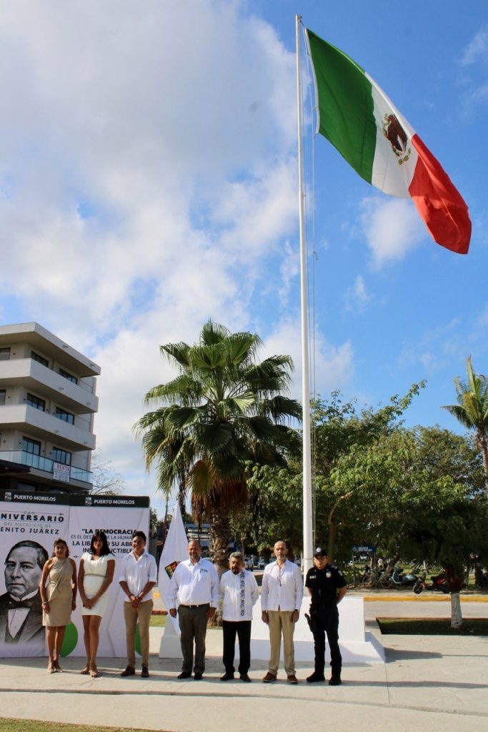 Conmemora el Gobierno de Puerto Morelos el CCXVII aniversario del natalicio del “Benemérito de las Américas”