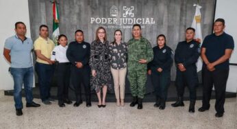 Atenea Gómez acompaña a elementos de la Policía Municipal en curso de capacitación