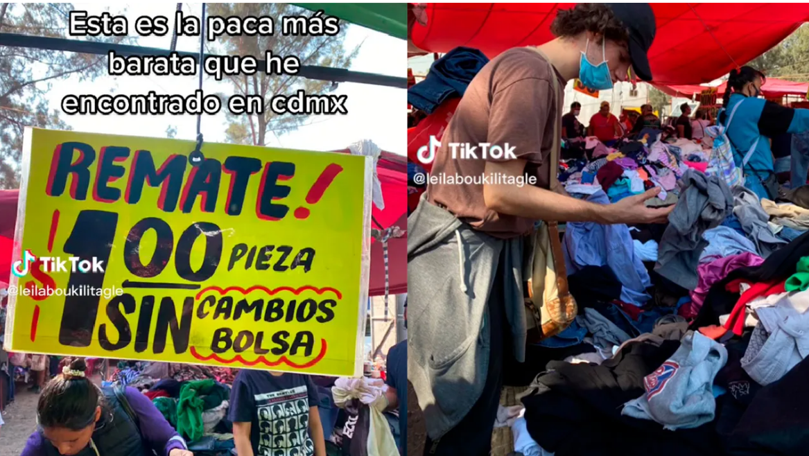 ¿Tianguis de paca con ropa de 1 peso? Sí y está en CDMX