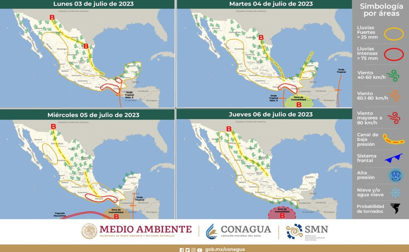 Nueva onda tropical provocará días de tormentas en el país
