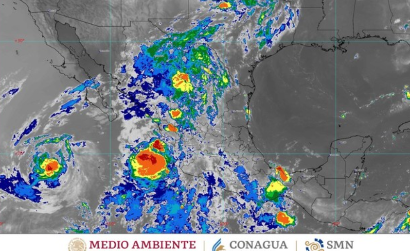 La tormenta tropical Beatriz cerca de la costa de Jalisco