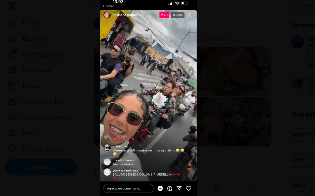 Tokischa visita el barrio de Tepito en la CDMX
