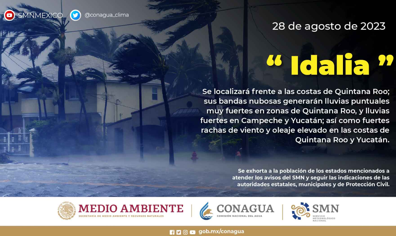 Se forma la tormenta tropical Idalia en Quintana Roo