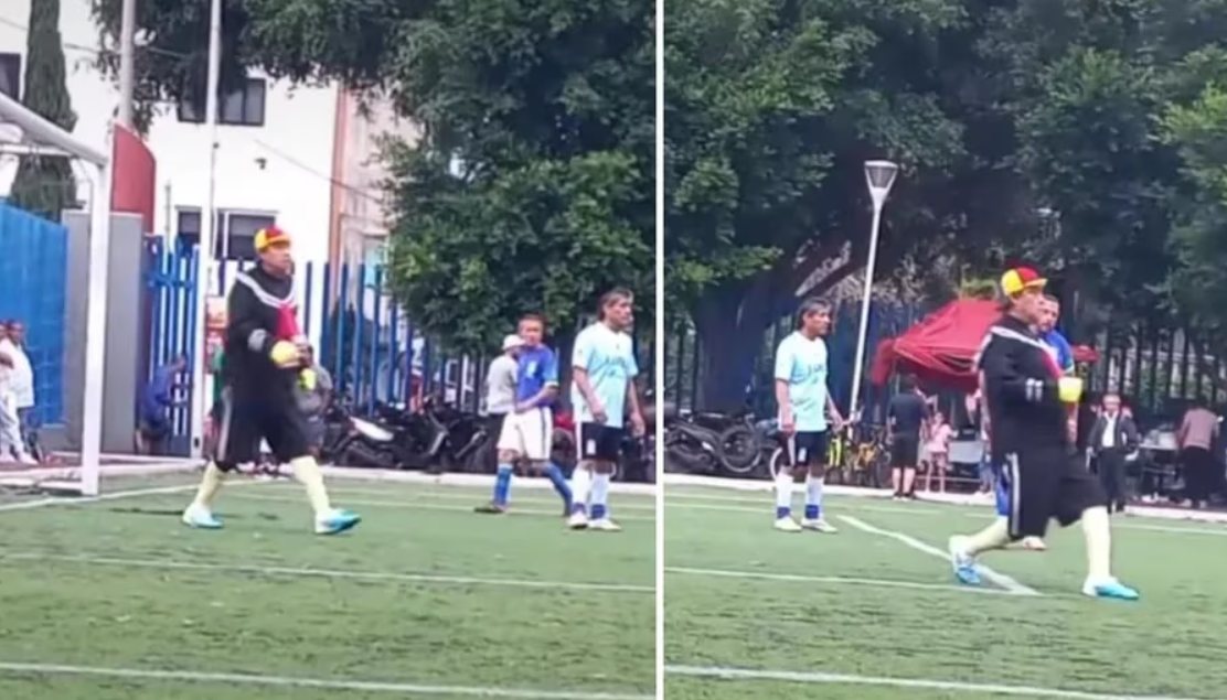 Portero de futbol llanero se viraliza por su uniforme de Quico de ‘El Chavo del 8′