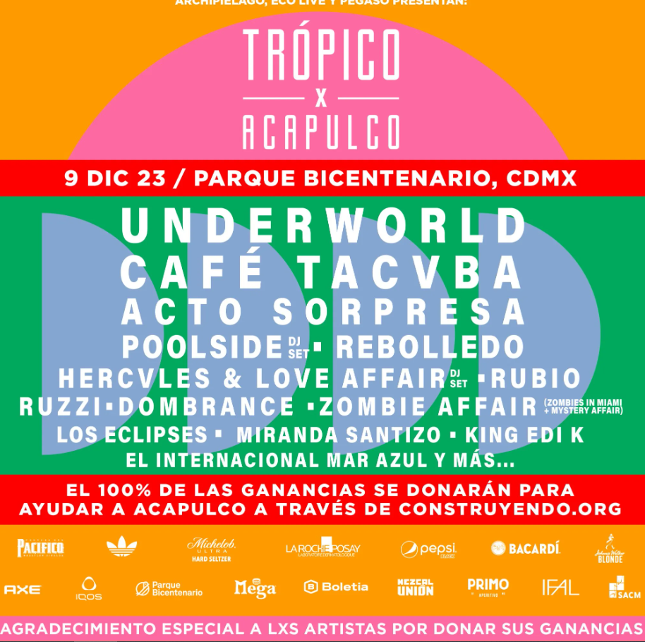 Festival Trópico en CDMX, para apoyar a Acapulco