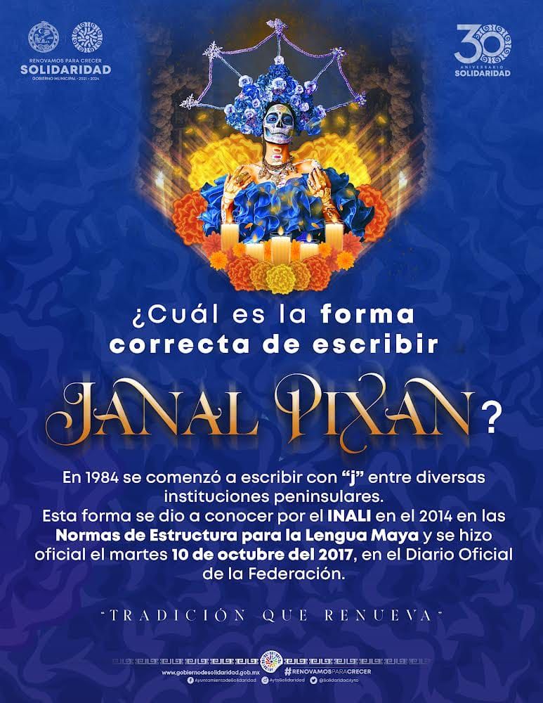 Solidaridad listo para festejar Día de Muertos con festival “Janal Pixan”*
