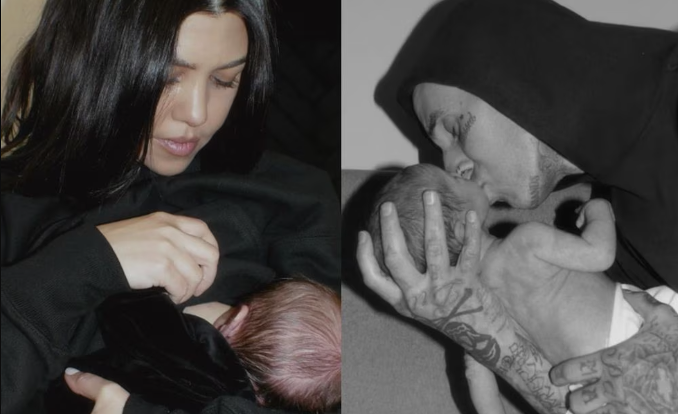 Kourtney Kardashian y Travis revelan primeras fotos con su bebé