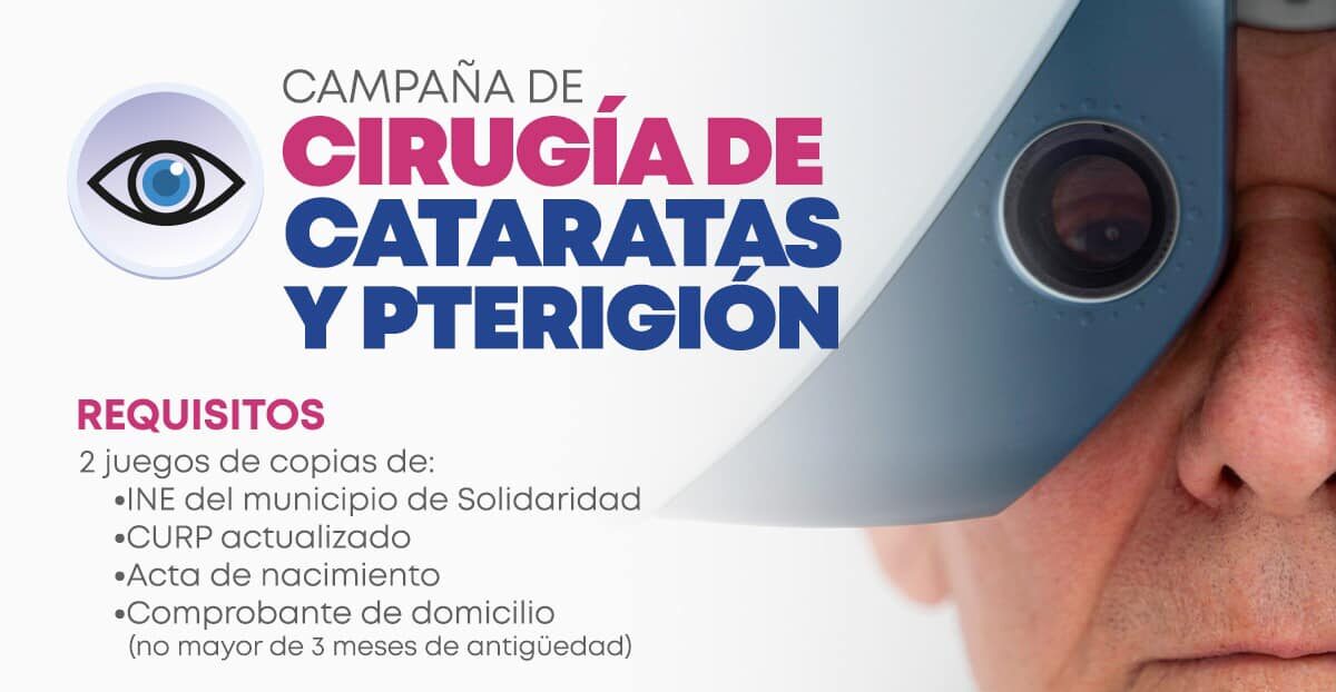 Lanzan campaña para atención de Cataratas en Solidaridad