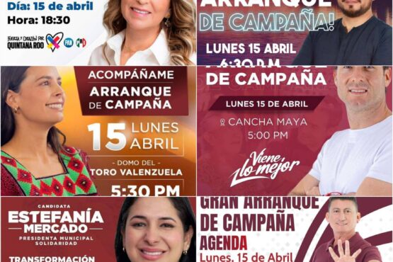 Comienzan campañas de candidatos en Quintana Roo