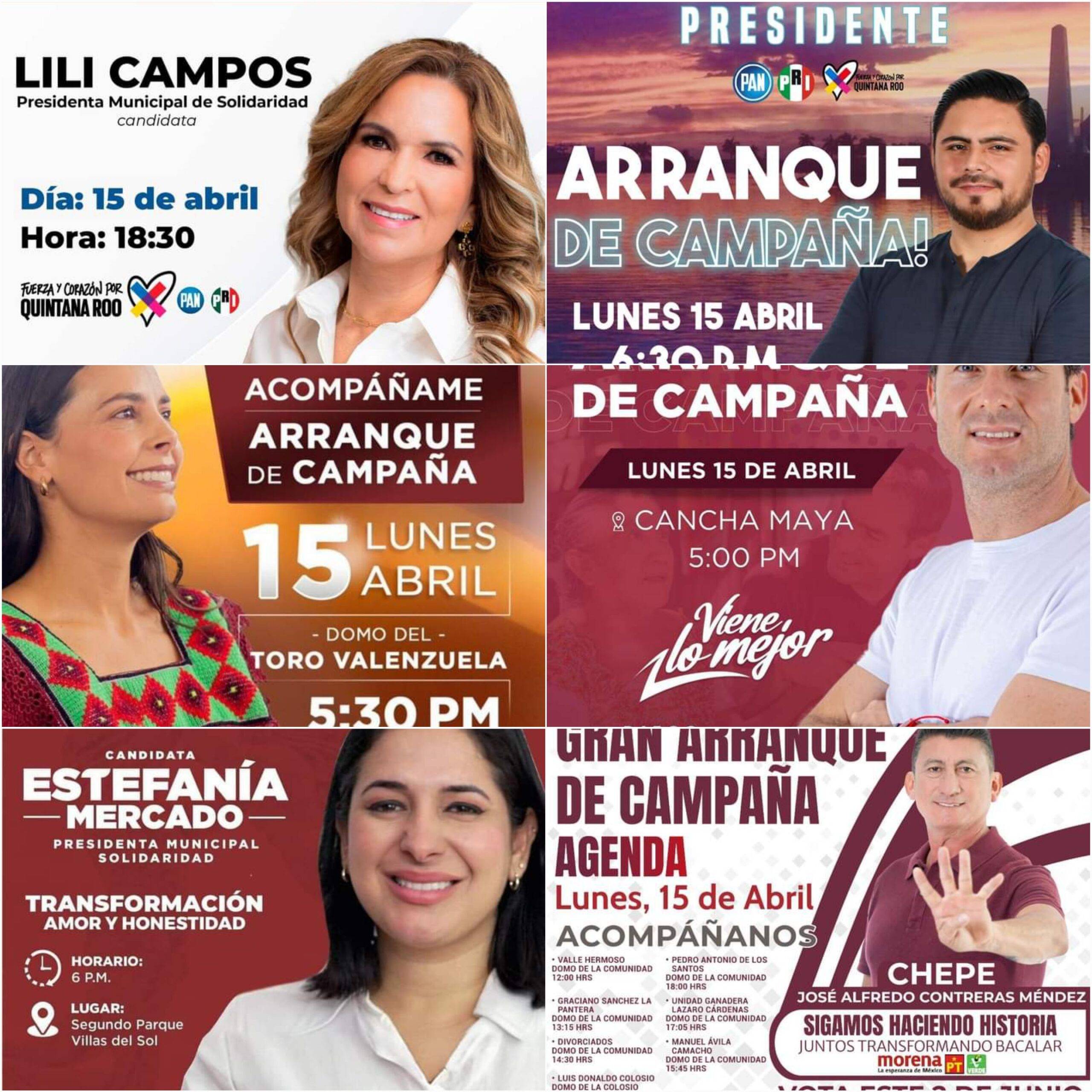 Comienzan campañas de candidatos en Quintana Roo