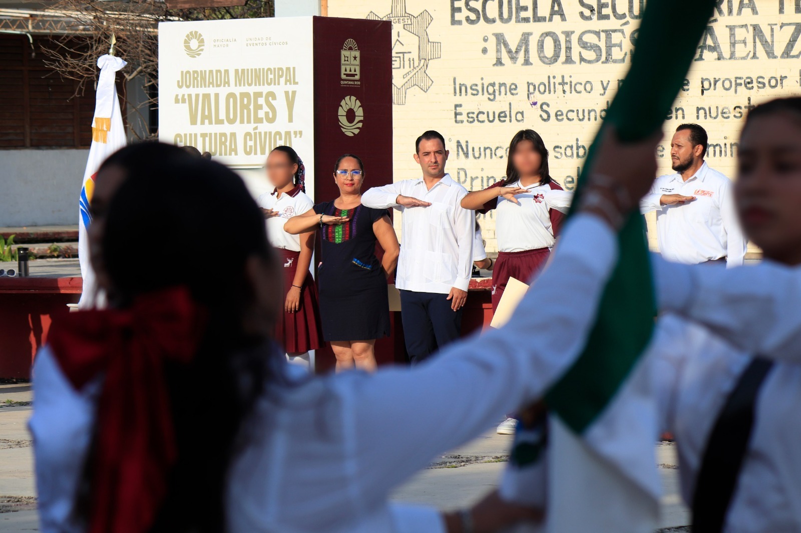 Homenaje Cívico en Escuela Secundaria Técnica 11 “Moisés Sáenz Garza”