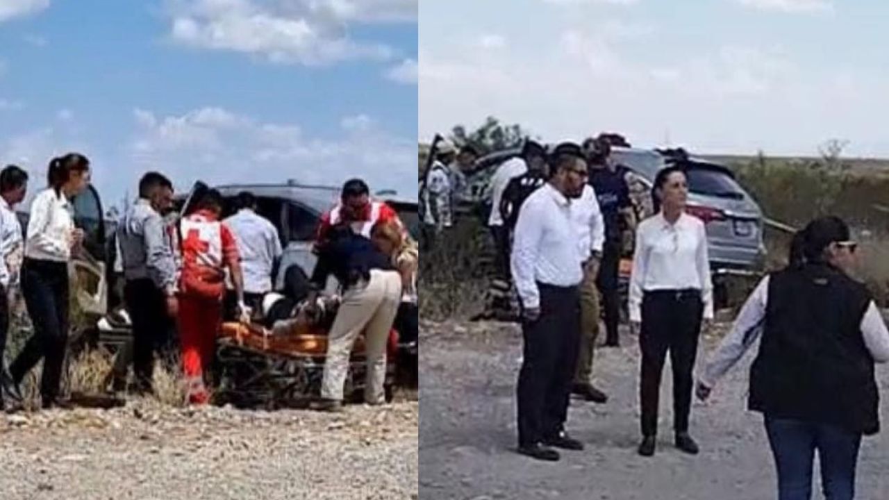Equipo de Sheinbaum sufre accidente en carretera de Monclova; hay un fallecido
