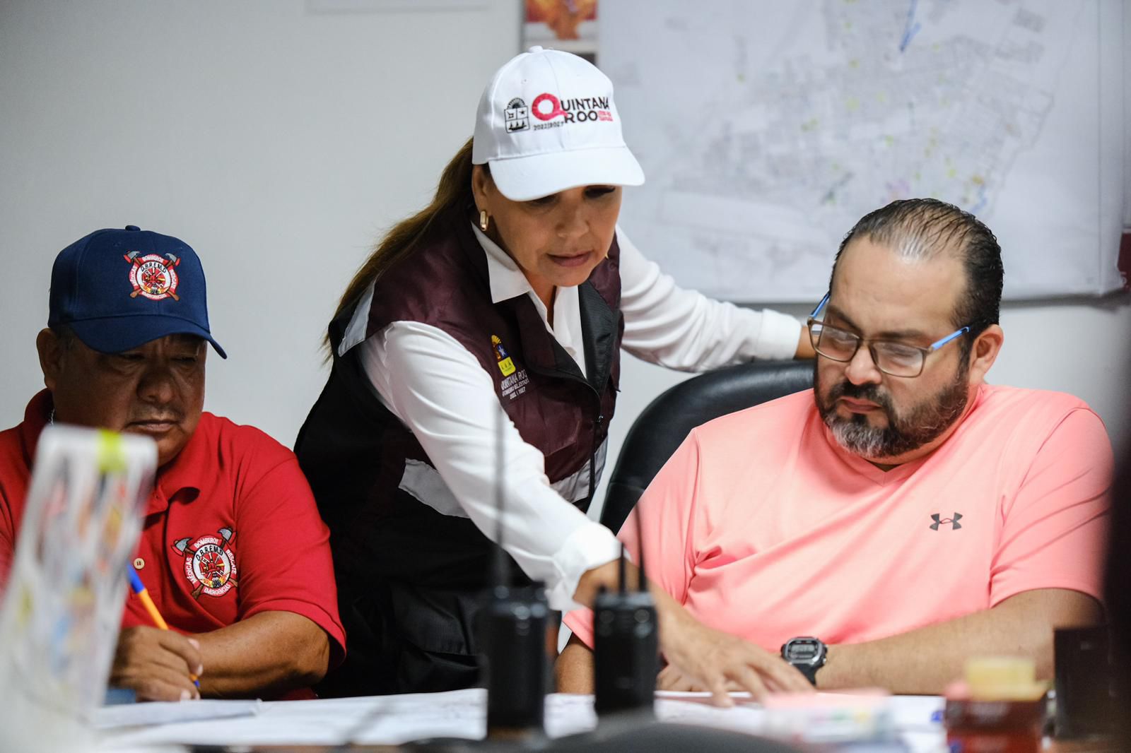 Mara Lezama da reporte y actualización sobre las condiciones climatológicas y acciones de apoyo a las y los quintanarroenses