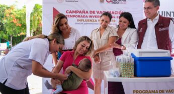 Inaugura Mara Lezama Campaña Nacional de Vacunación Temporada Invernal 2024-2025