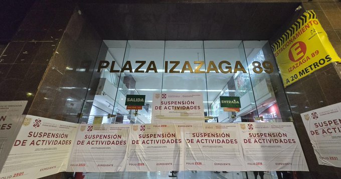 Cierran Plaza Izazaga 89 tras “Operativo Limpieza” del jueves