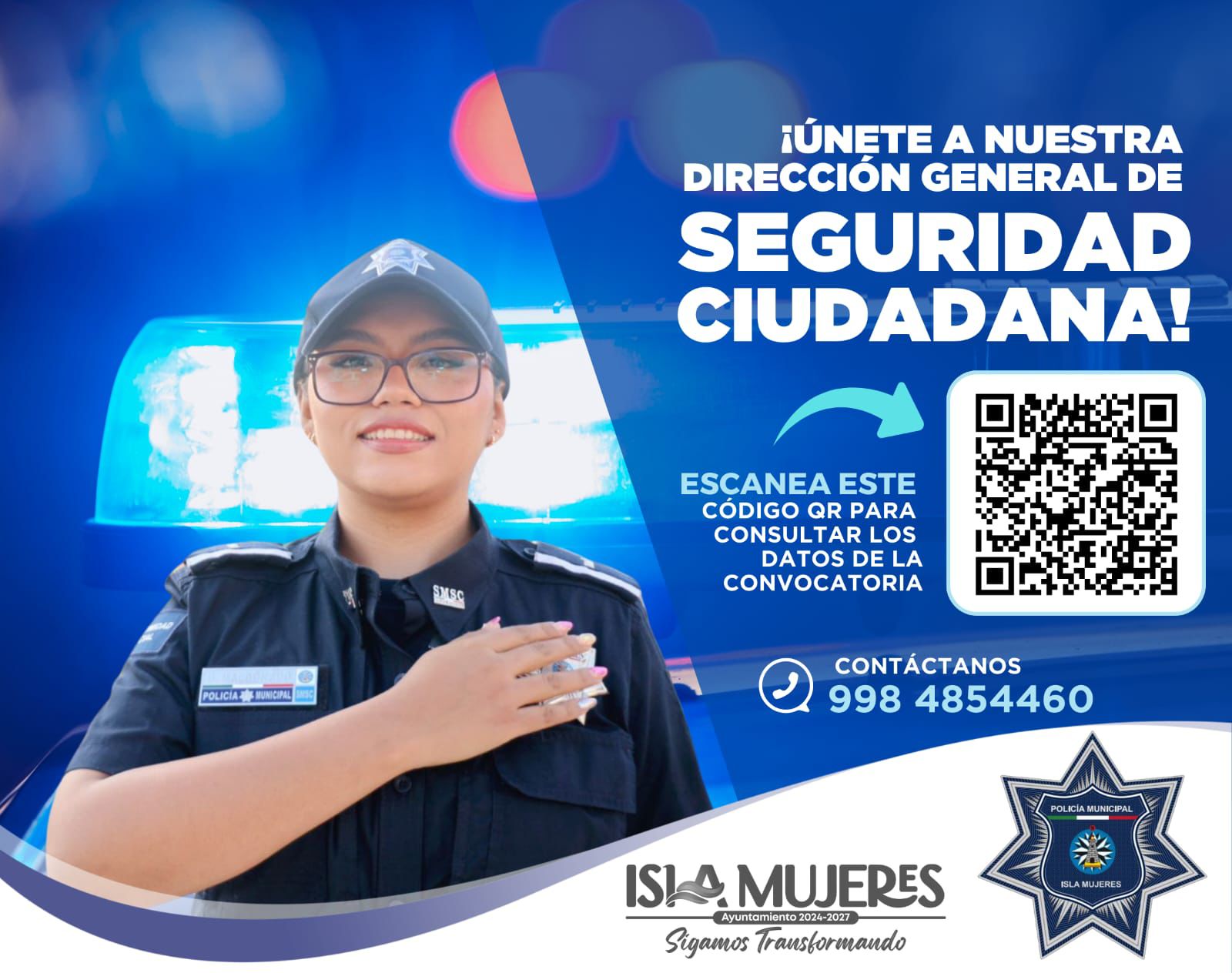 Gobierno de Isla Mujeres emite convocatoria para integrarse a la Dirección General de Seguridad Ciudadana