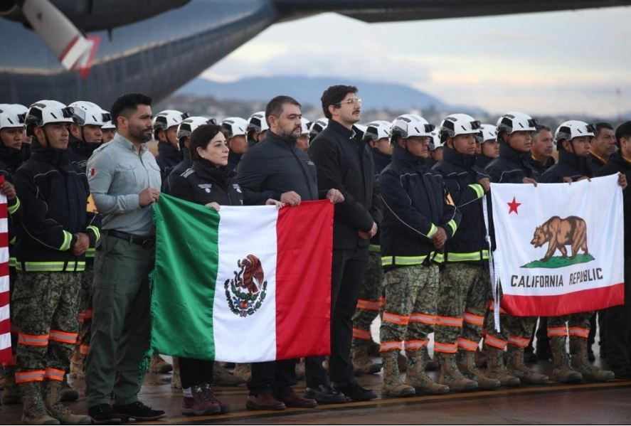 Agradece gobernador de California apoyo de Sheinbaum en incendios