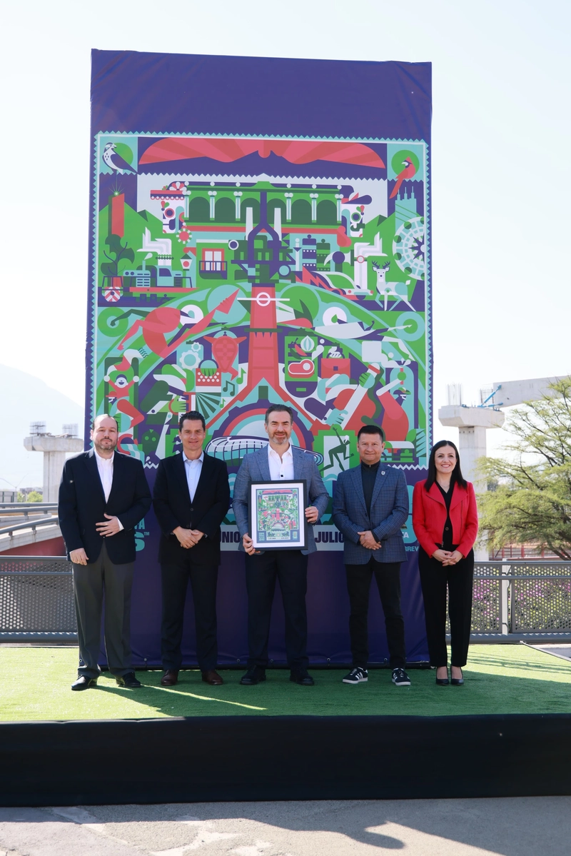 Revelan poster alusivo a Monterrey como sede de la Copa de futbol 2026