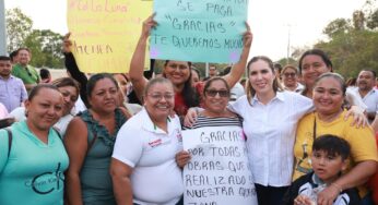 Atenea Gómez Ricalde inaugura primera etapa de la carretera Rancho Viejo