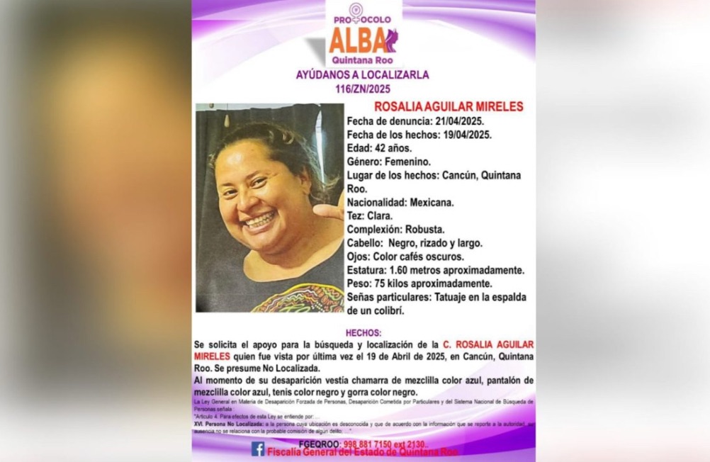 Ayúdala a regresar a casa: activan Alerta Alba ante desaparición de la reportera Rosalía Aguilar