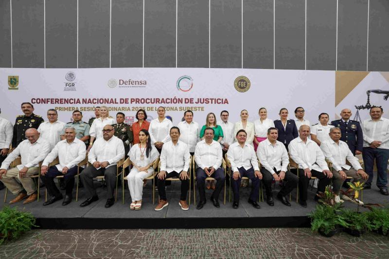 Yucatán, sede de la Primera Sesión Ordinaria 2025 de la zona sureste de la Conferencia Nacional de Procuración de Justicia