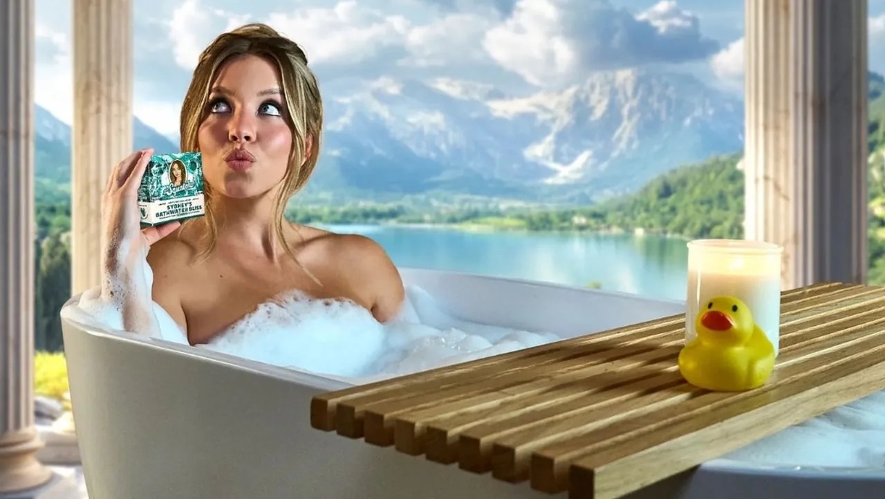 Sydney Sweeney lanza línea de jabones con agua usada de su bañera