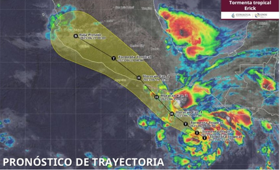 Se forma el ciclón ‘Erick’ en las costas de Chiapas; conoce su trayectoria