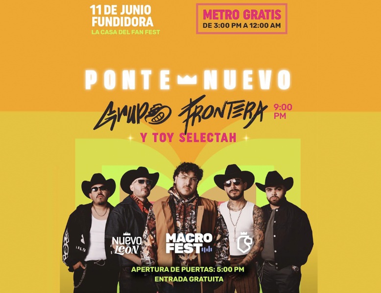 Arranca la cuenta regresiva del Mundial 2026 en Monterrey con concierto gratis de Grupo Frontera
