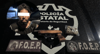 Capturan a sujeto con subametralladora hechiza y droga en Miravalle