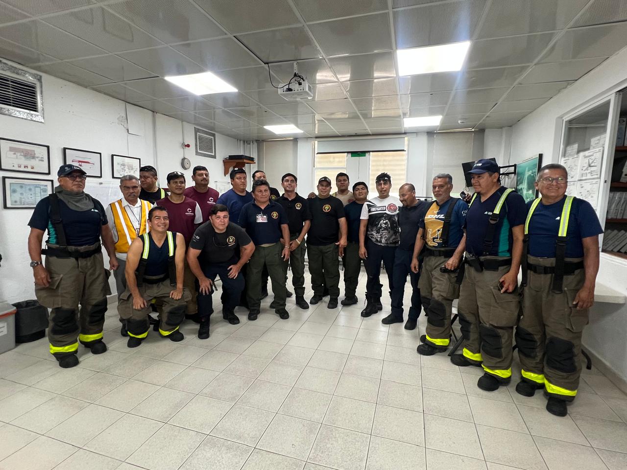 Realiza Protección Civil simulacro de incendio de aeronave en el aeropuerto de Cozumel