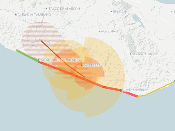 Huracán Erick se degrada a categoría 1, pero mantiene lluvias torrenciales y rachas intensas