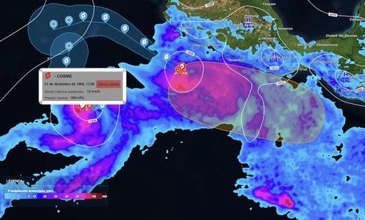 Clima en México: se forman las tormentas tropicales Bárbara y Cosme en el Pacífico Nororiental