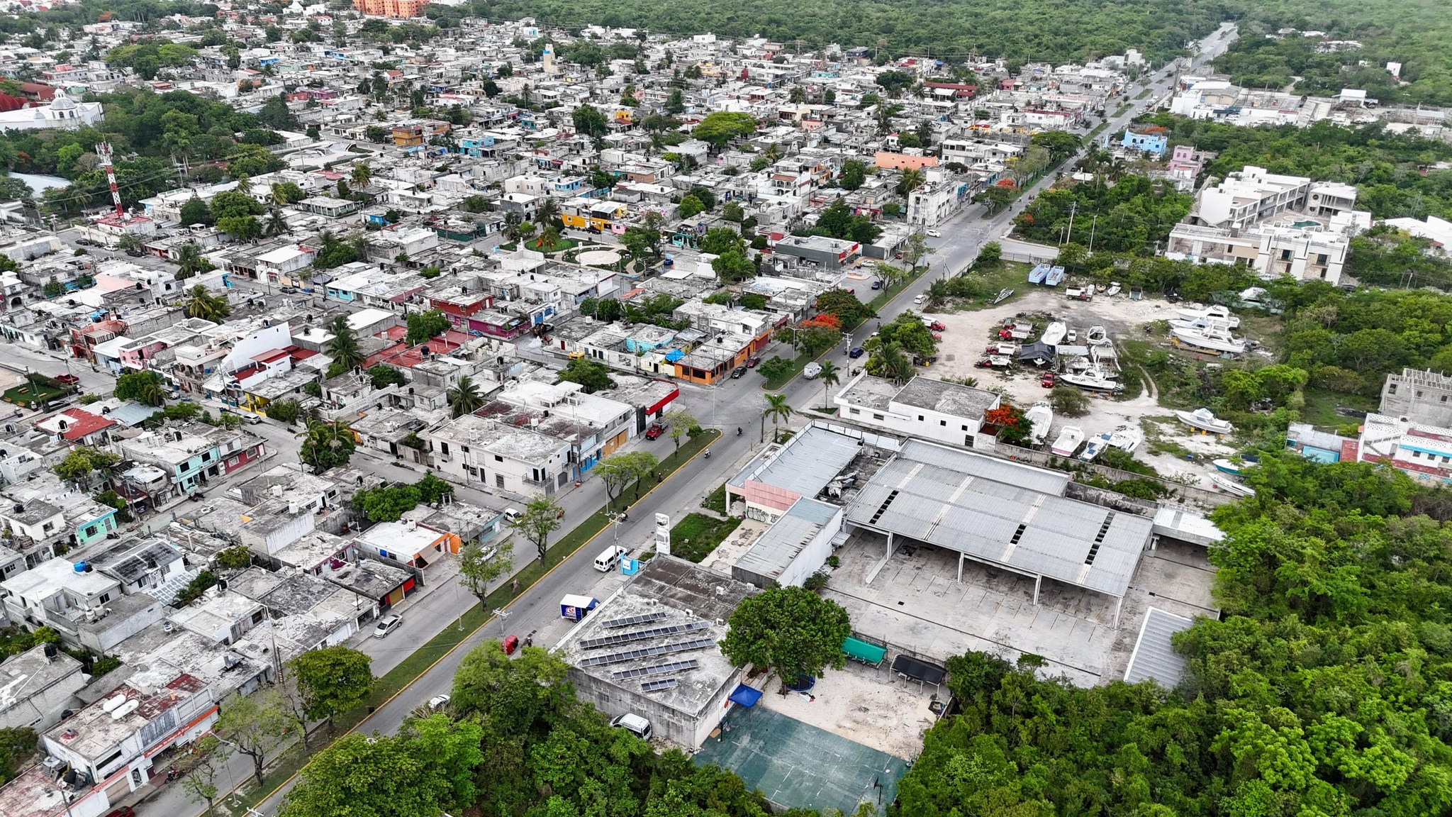 Cozumel refuerza labores de limpieza y mantenimiento en la 30 Avenida
