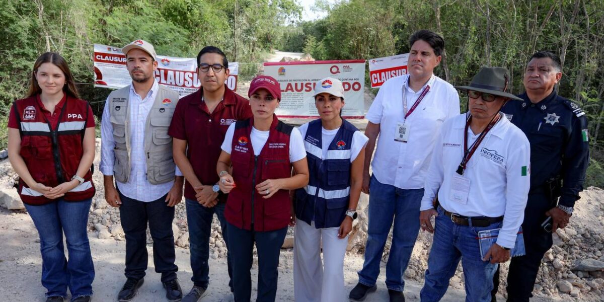 Ana Paty Peralta encabeza clausura de desarrollo irregular “Gracias a la denuncia ciudadana estamos clausurando un desarrollo irregular más, porque no vamos a permitir que perjudiquen el patrimonio de las familias cancunenses”, destacó la Presidenta Municipal, Ana Paty Peralta, al constatar la clausura del proyecto inmobiliario promocionado en redes sociales como “Cataluña”. Este operativo se llevó a cabo en la Carretera Federal Cancún-Mérida, por instancias del gobierno municipal, estatal y federal, quienes impusieron sellos correspondientes a este desarrollo, por la promoción de la venta de lotes residenciales sin contar con los permisos, licencias y autorizaciones necesarias en materia de Desarrollo Urbano. La Alcaldesa comentó que la falta de cumplimiento pone en riesgo a los compradores de terrenos, ya que no se les garantiza la regularización del lugar ni la disponibilidad de servicios básicos. Por ello, recomendó a la ciudadanía verificar con las dependencias responsables antes de invertir en una propiedad, para asegurarse de que cuente con todos los permisos necesarios. Es importante mencionar que con este hecho se han clausurado 5 desarrollos, por lo que el gobierno que encabeza Ana Paty Peralta, reafirma su compromiso de preservar y garantizar que el desarrollo de la ciudad se realice de manera responsable y acorde con la legislación vigente. Durante esta acción la Primera Autoridad estuvo acompañada por personal de la Procuraduría Federal de Protección al Ambiente (PROFEPA), de Desarrollo Territorial Urbano Sustentable (SEDETUS), la Procuraduría de Protección al Ambiente (PPA), la Secretaría Municipal de Ecología y Desarrollo Urbano, la Secretaría Municipal de Seguridad Ciudadana y Tránsito, entre otros.