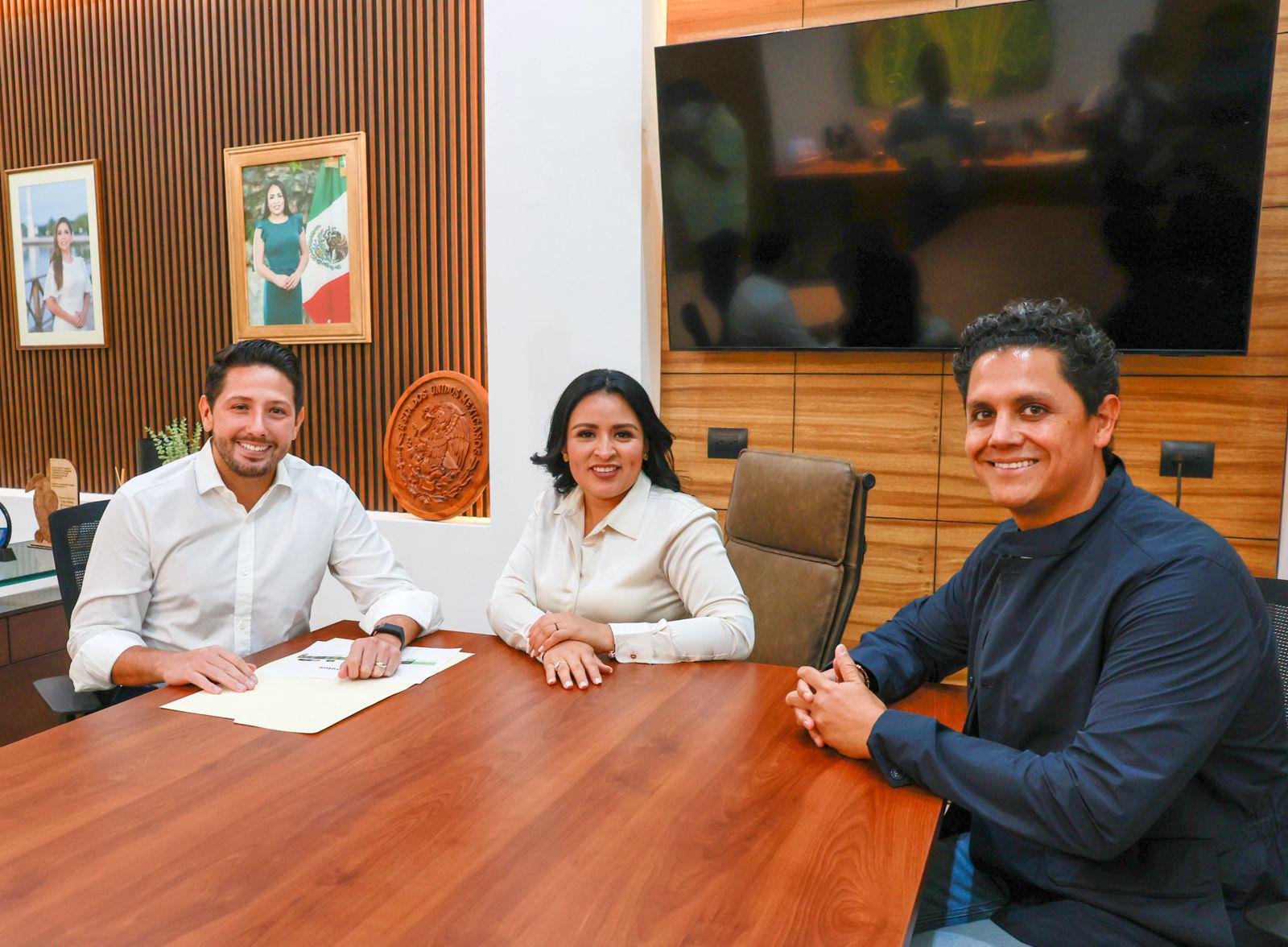 Renán Sánchez y la presidenta Blanca Merari refuerzan la unidad verde en favor de Puerto Morelos