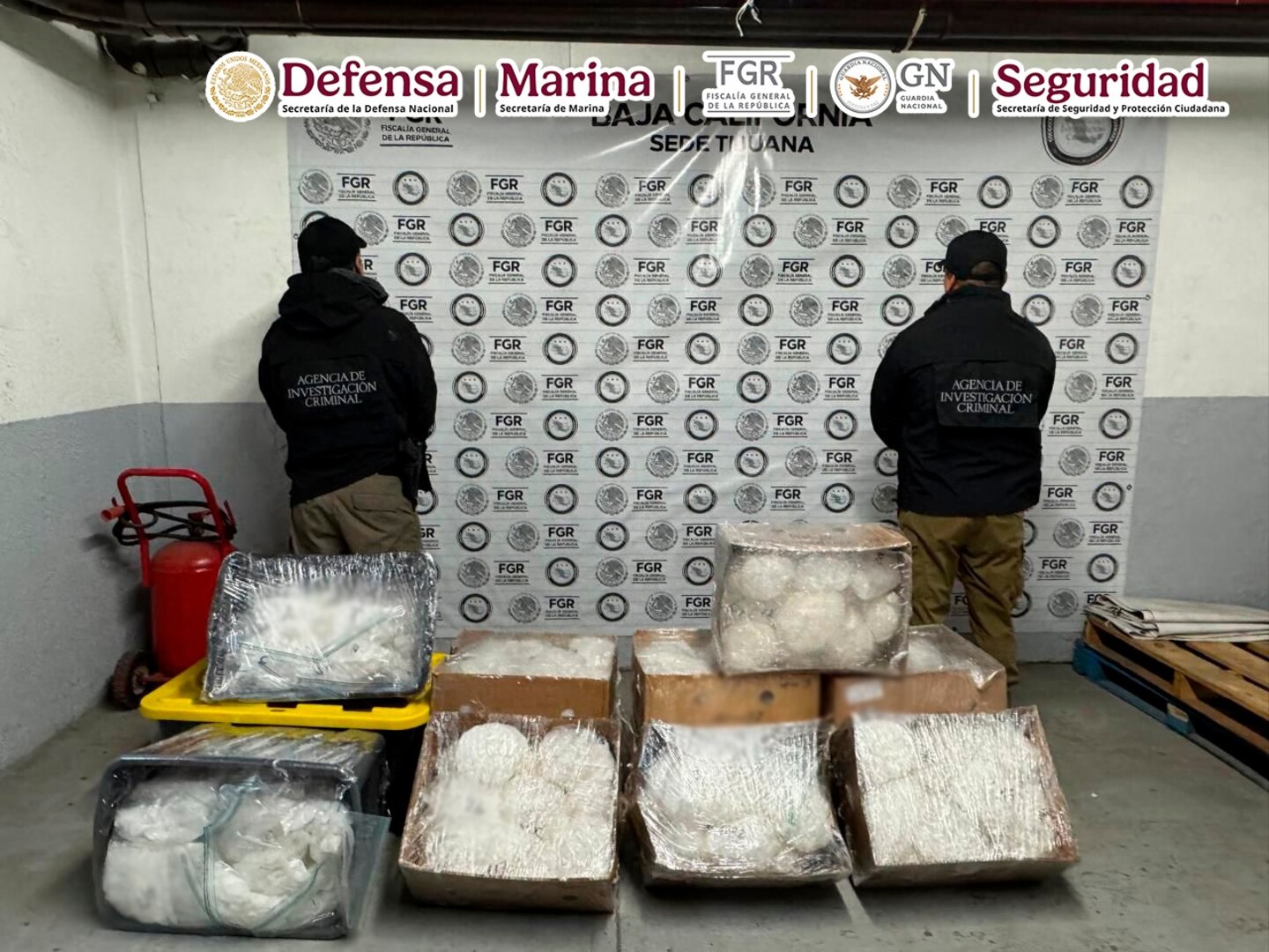 Aseguran cerca de 200 kilos de cocaína ocultos en contenedor en Baja California